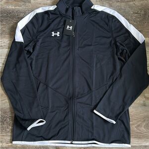 NWT Under Armour Men's Black and White Jacket LARGE